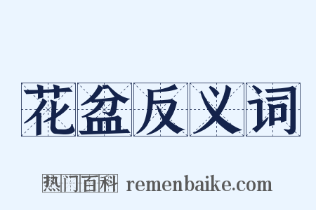 花盆反义词是什么意思的图片